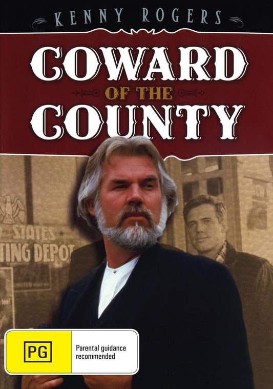 DVD of Coward of the County drama starring Kenny Rogers and Fredric Lehne, featuring cover art from the movie.