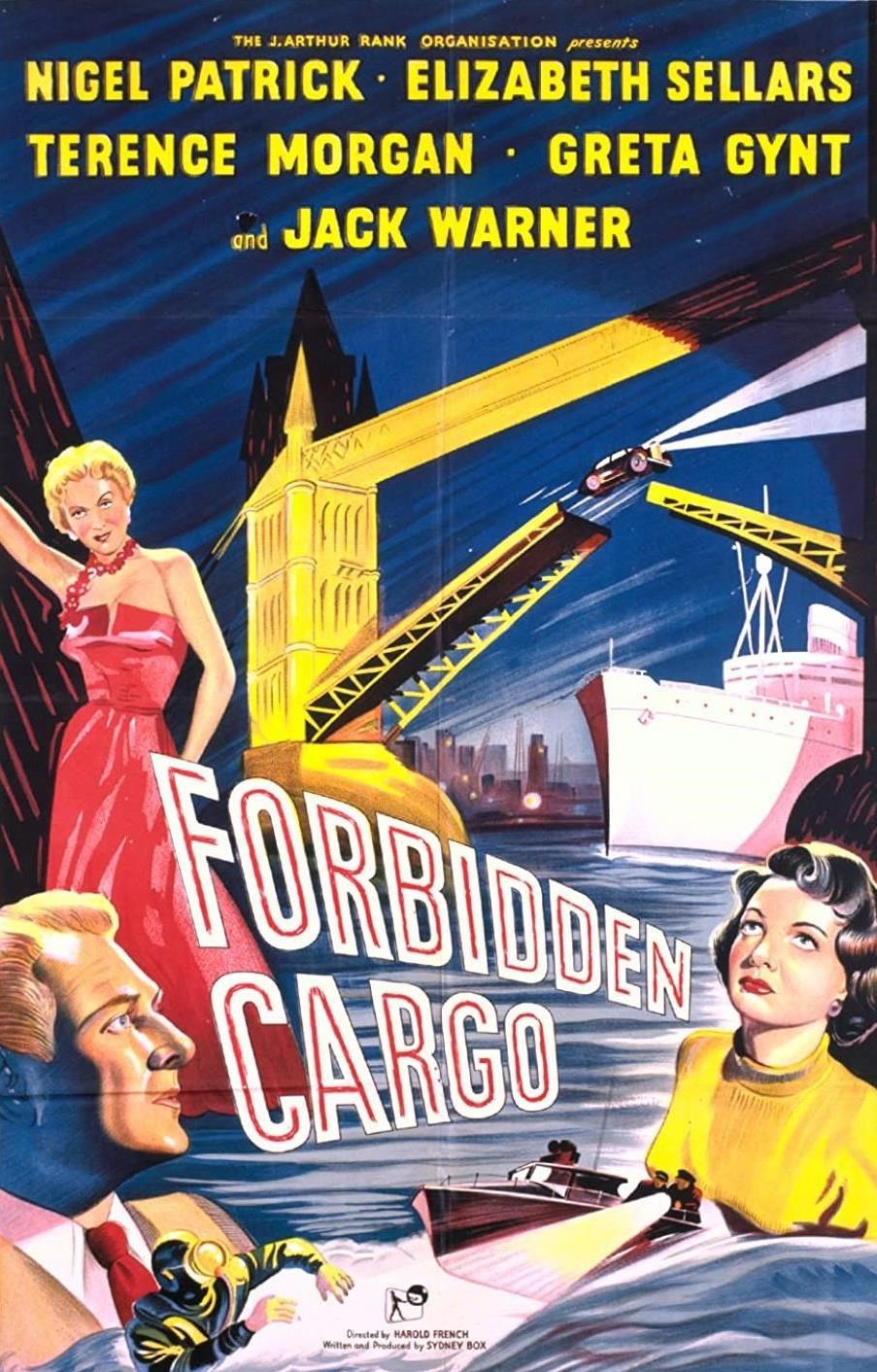 Forbidden Cargo DVD featuring crime film with Jack Warner and Nigel Patrick, from rareandcollectibledvds.