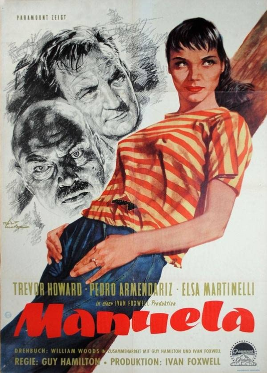 Manuela DVD drama featuring Trevor Howard and Pedro Armendáriz, part of rareandcollectibledvds movies and DVDs collection.