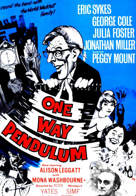 DVD cover of the comedy film One Way Pendulum featuring Eric Sykes and George Cole from rareandcollectibledvds.