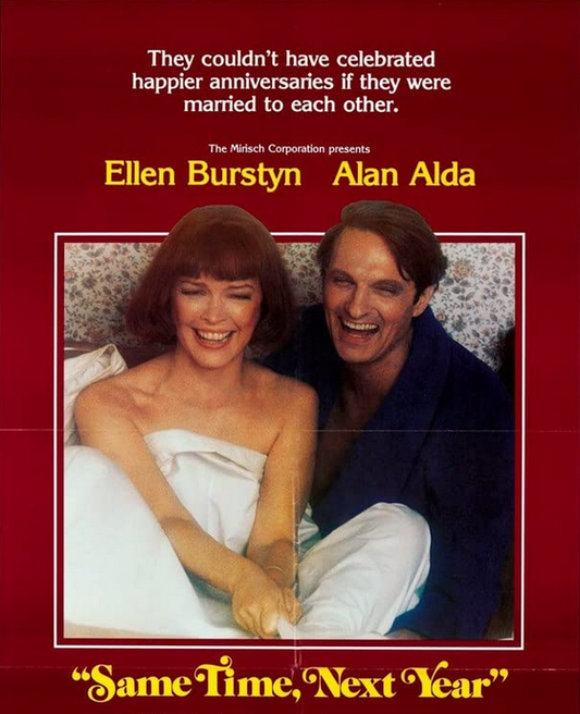 DVD cover of the comedy film "Same Time Next Year" starring Alan Alda and Ellen Burstyn, from rareandcollectibledvds.