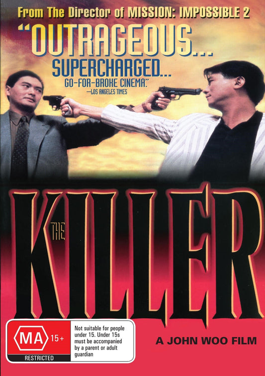 DVD cover of "The Killer" action movie featuring Chow Yun-Fat and Danny Lee, from rareandcollectibledvds.