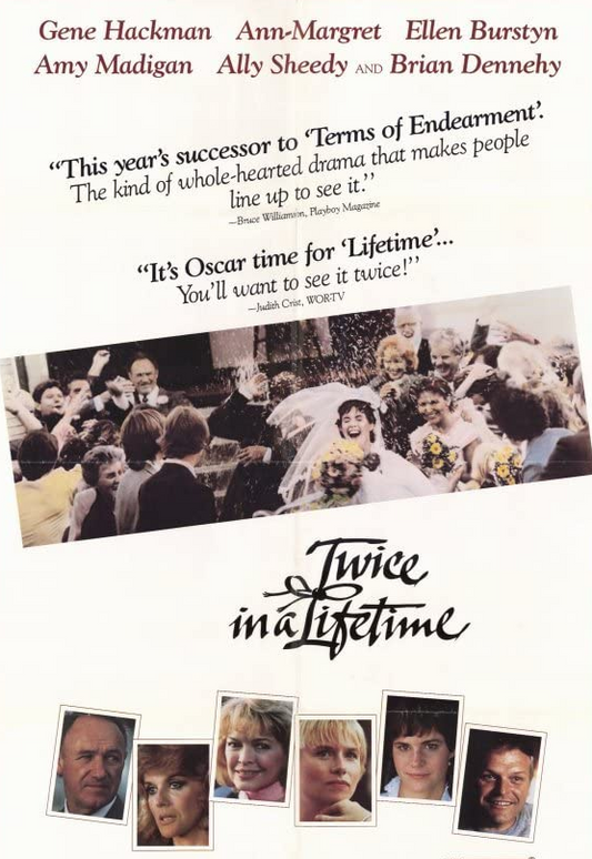 DVD of Twice In A Lifetime drama featuring Gene Hackman and Ann-Margret, showing the movie cover with title and actor images.
