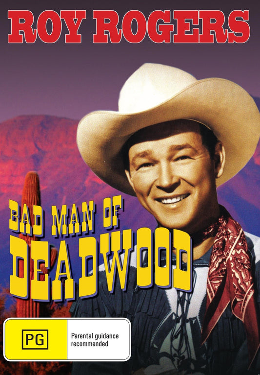 DVD of Bad Man of Deadwood featuring Roy Rogers and George "Gabby" Hayes, drama movie from Rare and Collectible DVDs.