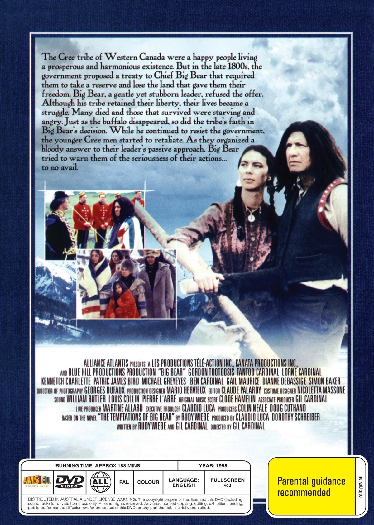 Big Bear mini series DVD featuring Gordon Tootoosis and Tantoo Cardinal, a biography-based movie from Rare and Collectible DVDs.