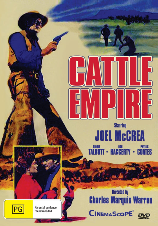 Western movie DVD "Cattle Empire" featuring Joel McCrea and Gloria Talbott, from RareandCollectibleDVDs.