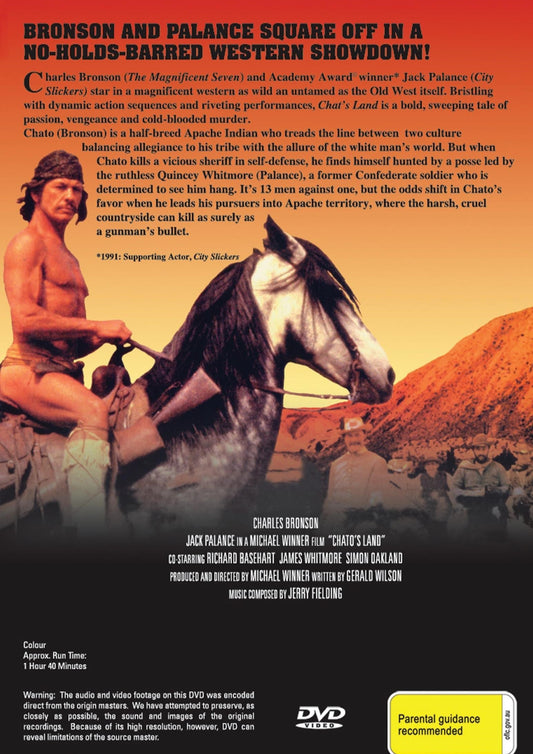 Chato's Land DVD featuring Charles Bronson and Jack Palance, drama movie from the Movies & DVDs collection.