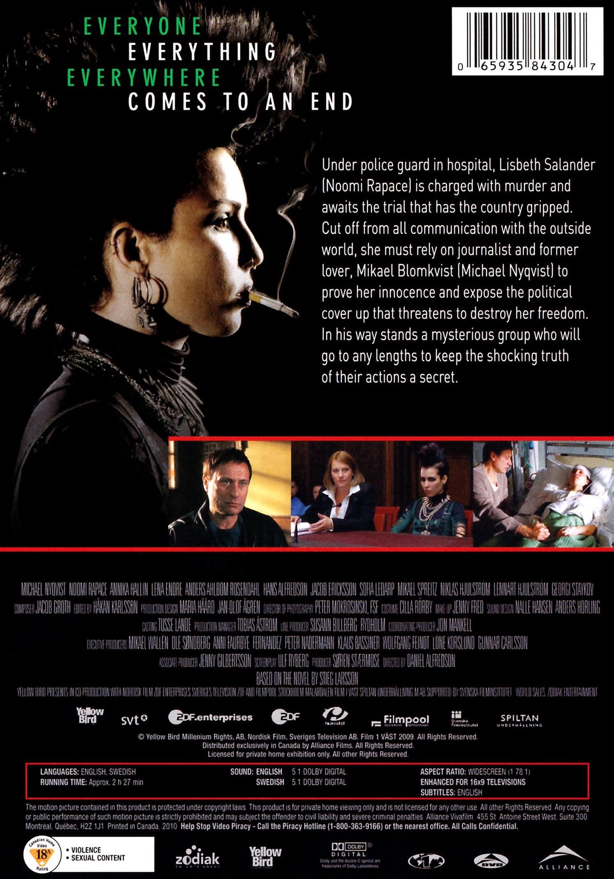 The Girl Who Kicked the Hornet's Nest DVD featuring mystery film with Michael Nyqvist and Noomi Rapace, from Rare and Collectible DVDs.