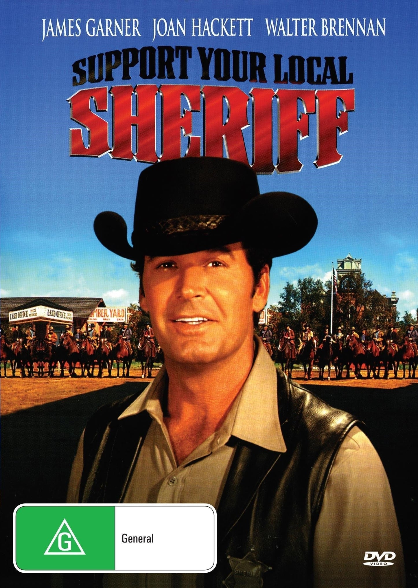 Support Your Local Sheriff! DVD featuring James Garner and Joan Hackett, comedy film with cover art showcasing main actors.