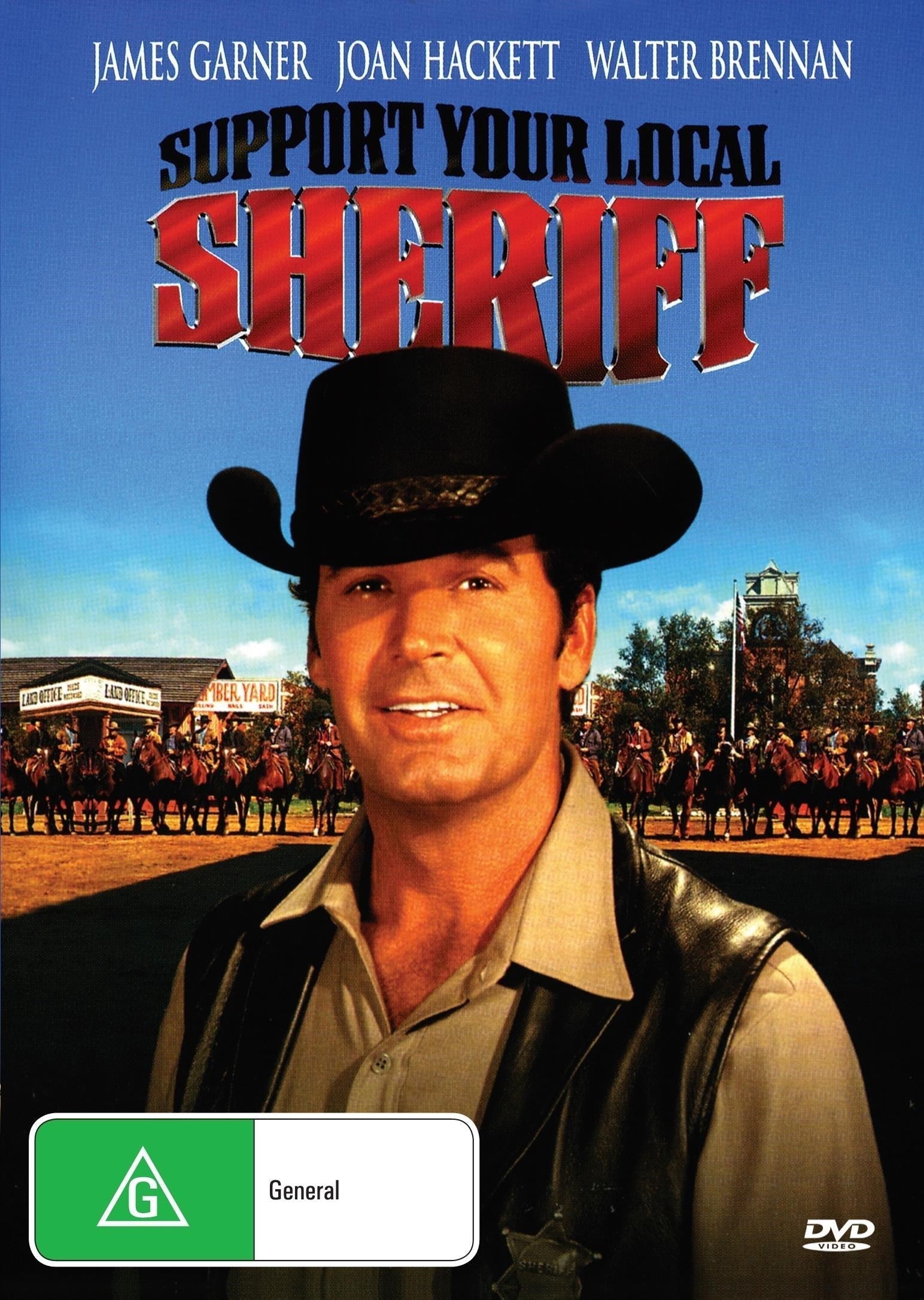 Support Your Local Sheriff! DVD featuring James Garner and Joan Hackett, comedy film with cover art showcasing main actors.