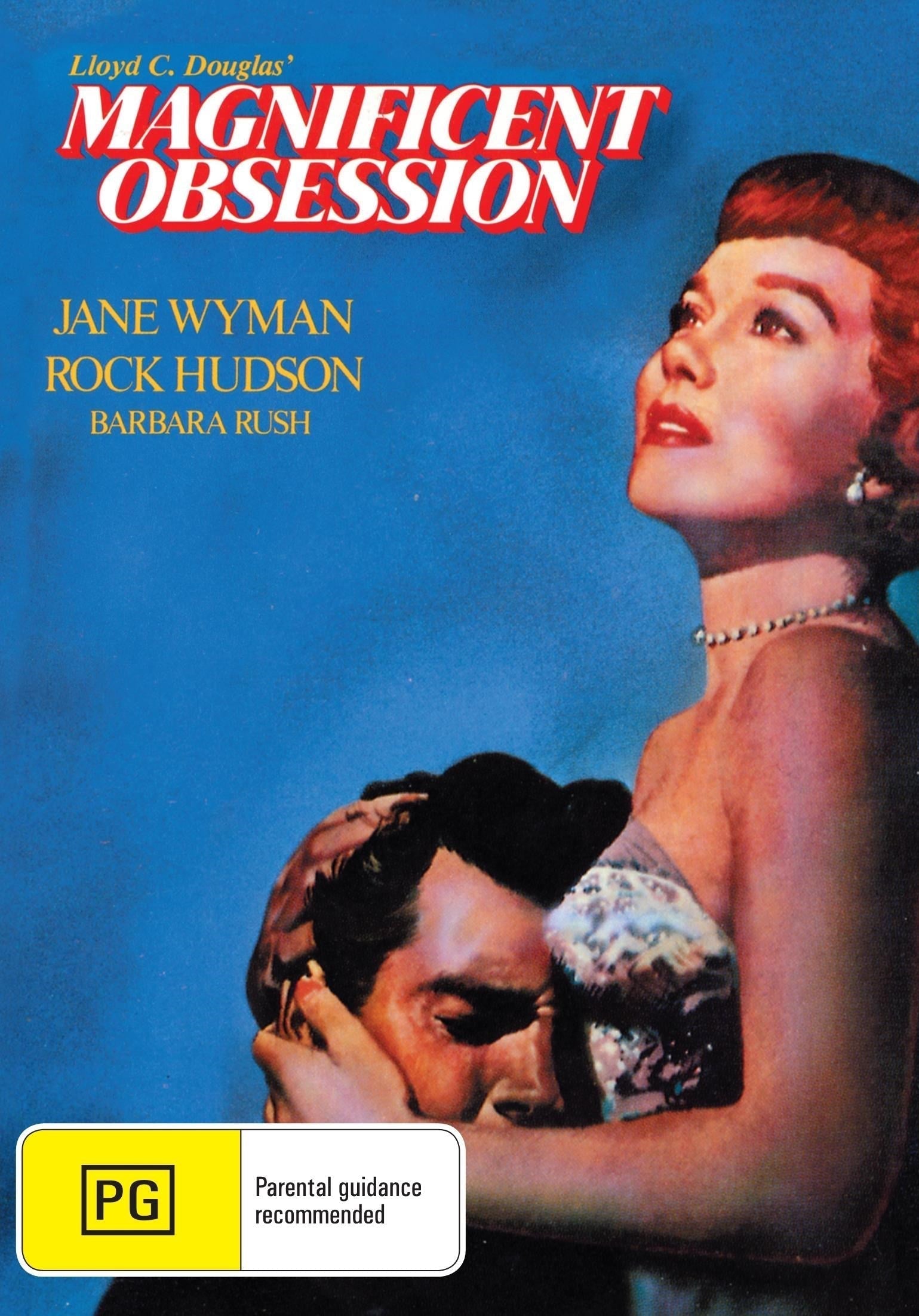 DVD of Magnificent Obsession featuring Jane Wyman and Rock Hudson, romance film from the rareandcollectibledvds collection.