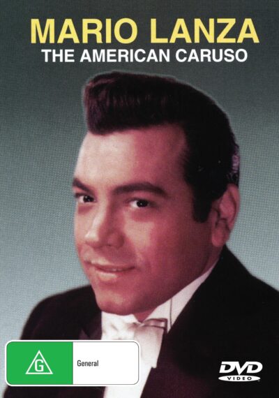 DVD cover of Mario Lanza: The American Caruso documentary featuring Plácido Domingo and Zsa Zsa Gabor, from rareandcollectibledvds.