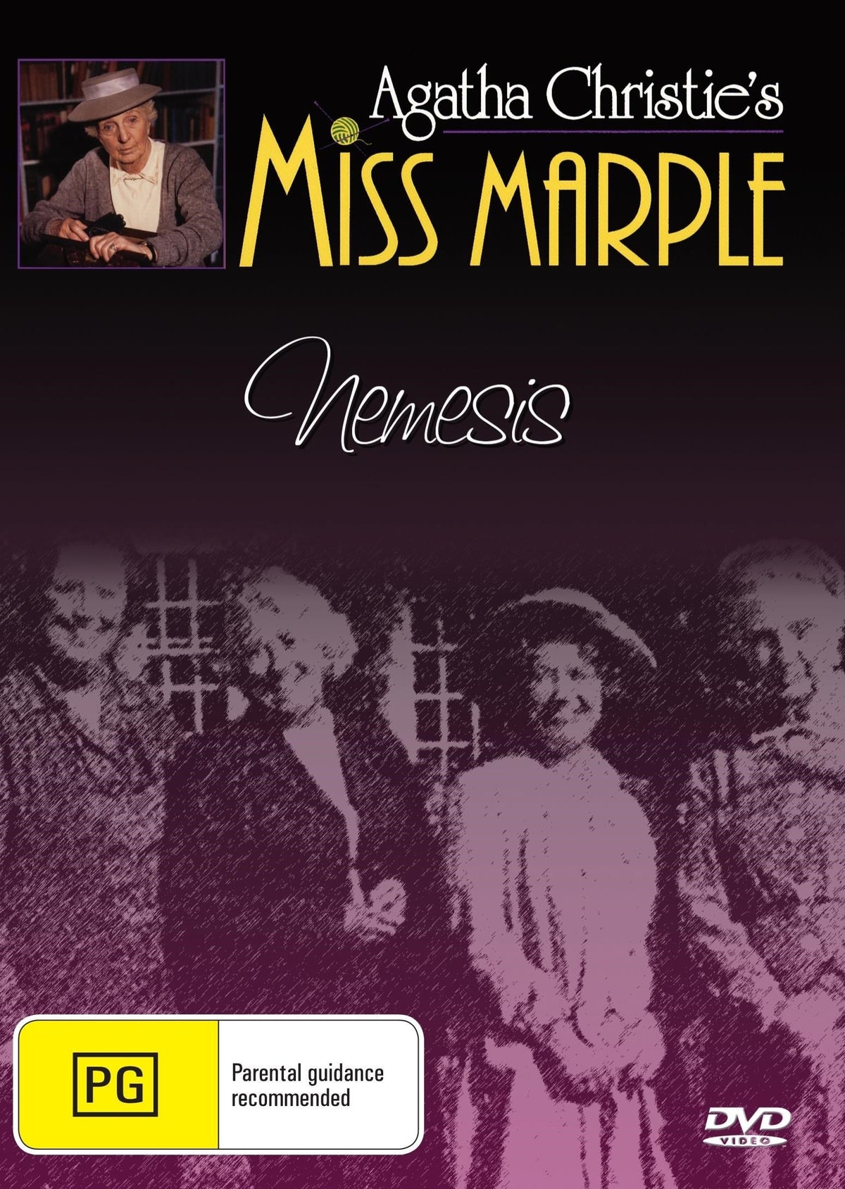 DVD cover of Miss Marple: Nemesis featuring Joan Hickson and Peter Tilbury, part of the mystery series on a standard DVD case.