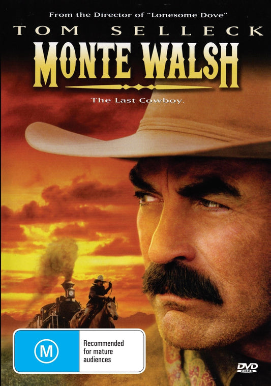 Monte Walsh DVD featuring Tom Selleck and Isabella Rossellini, a romantic western movie from RareAndCollectibleDVDs
