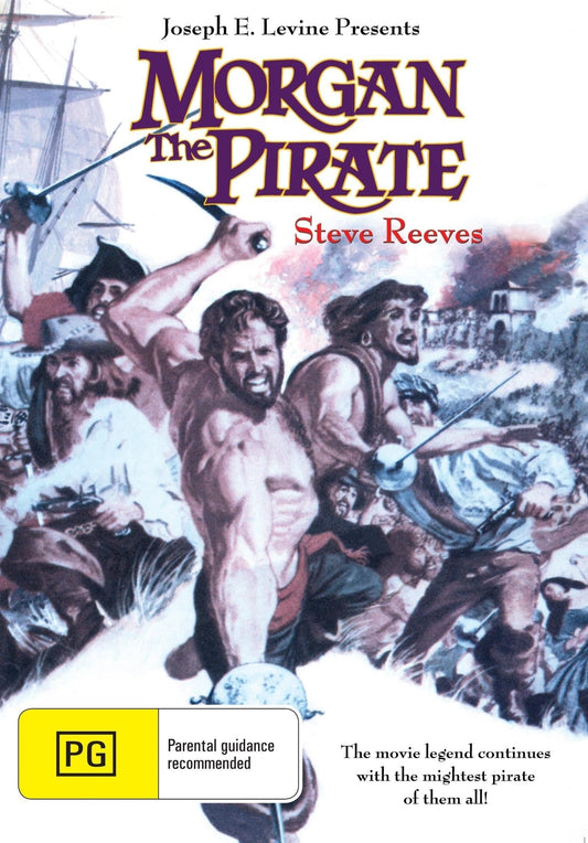 DVD cover of "Morgan The Pirate" featuring Steve Reeves and Valérie Lagrange, adventure film from Rare and Collectible DVDs.