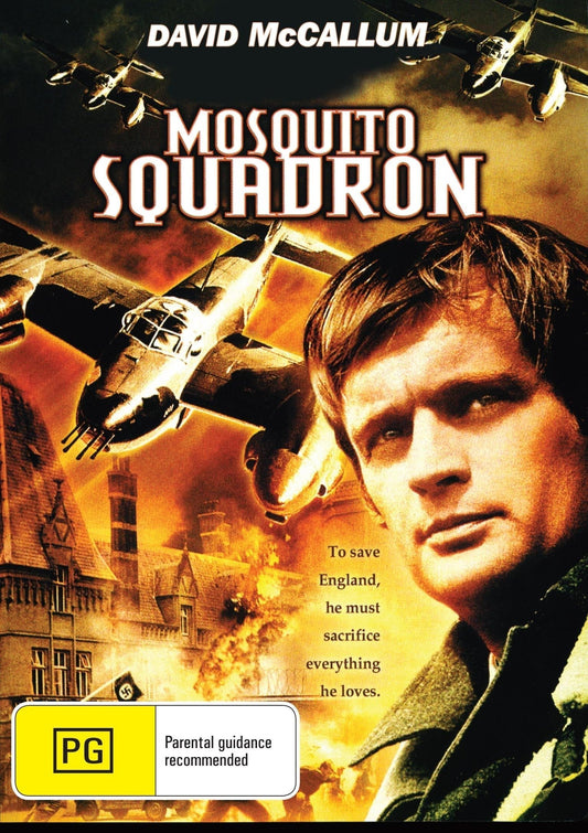 DVD cover of Mosquito Squadron drama featuring David McCallum and Suzanne Neve, from Rare and Collectible DVDs.