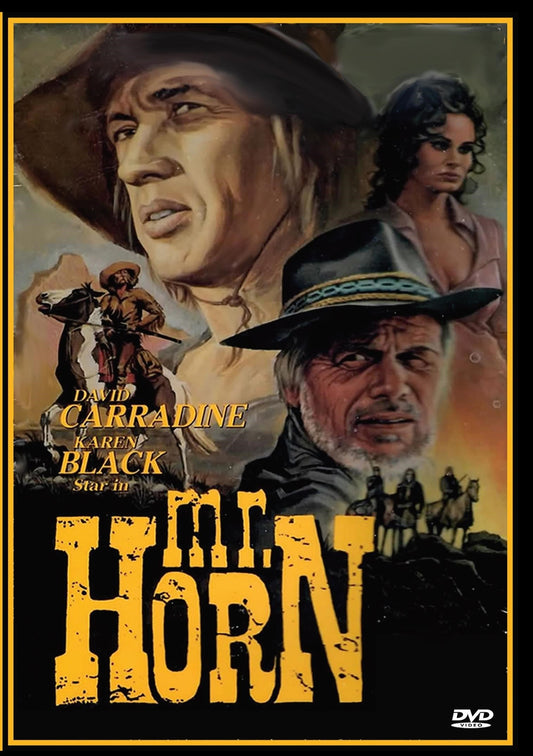 Mr Horn DVD featuring action scenes with David Carradine and Richard Widmark, collectible film from rareandcollectibledvds.