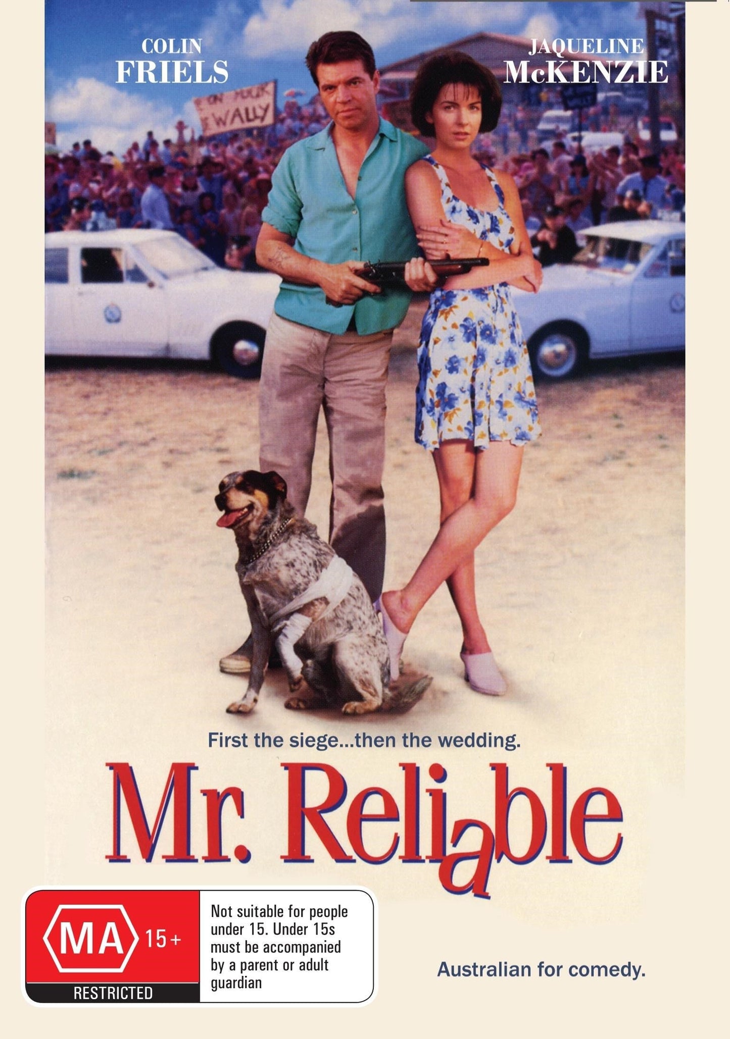 DVD cover of the comedy film "Mr Reliable" starring Colin Friels and Jacqueline McKenzie, distributed by rareandcollectibledvds.