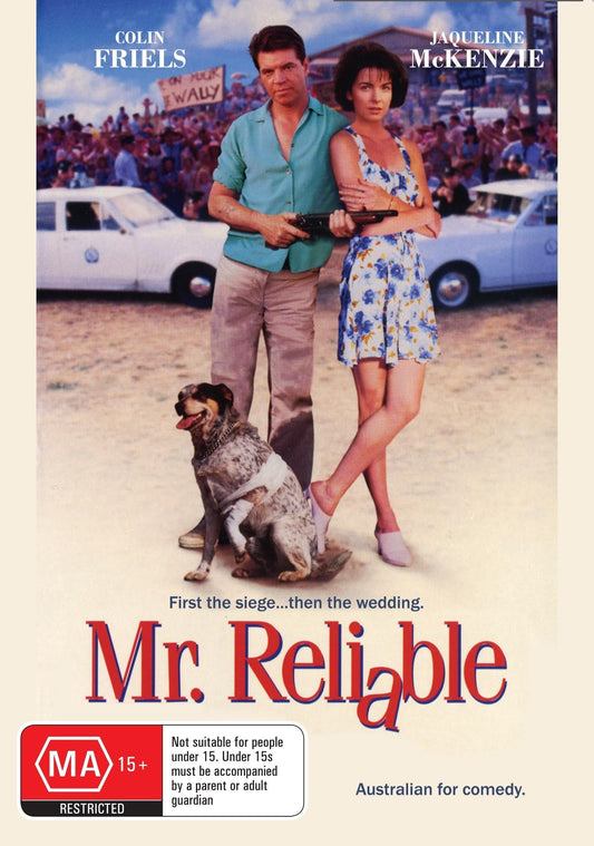 DVD cover of the comedy film "Mr Reliable" starring Colin Friels and Jacqueline McKenzie, distributed by rareandcollectibledvds.