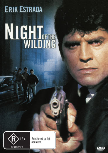 Night of the Wilding DVD featuring crime genre with Erik Estrada and Joey Travolta, image shows the DVD cover with title and cast.