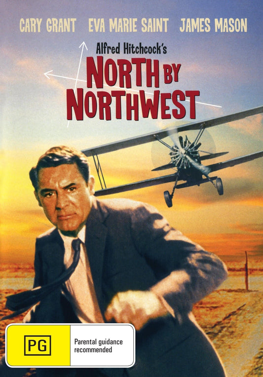 North by Northwest DVD featuring Cary Grant and Eva Marie Saint, mystery film from the North by Northwest collection.