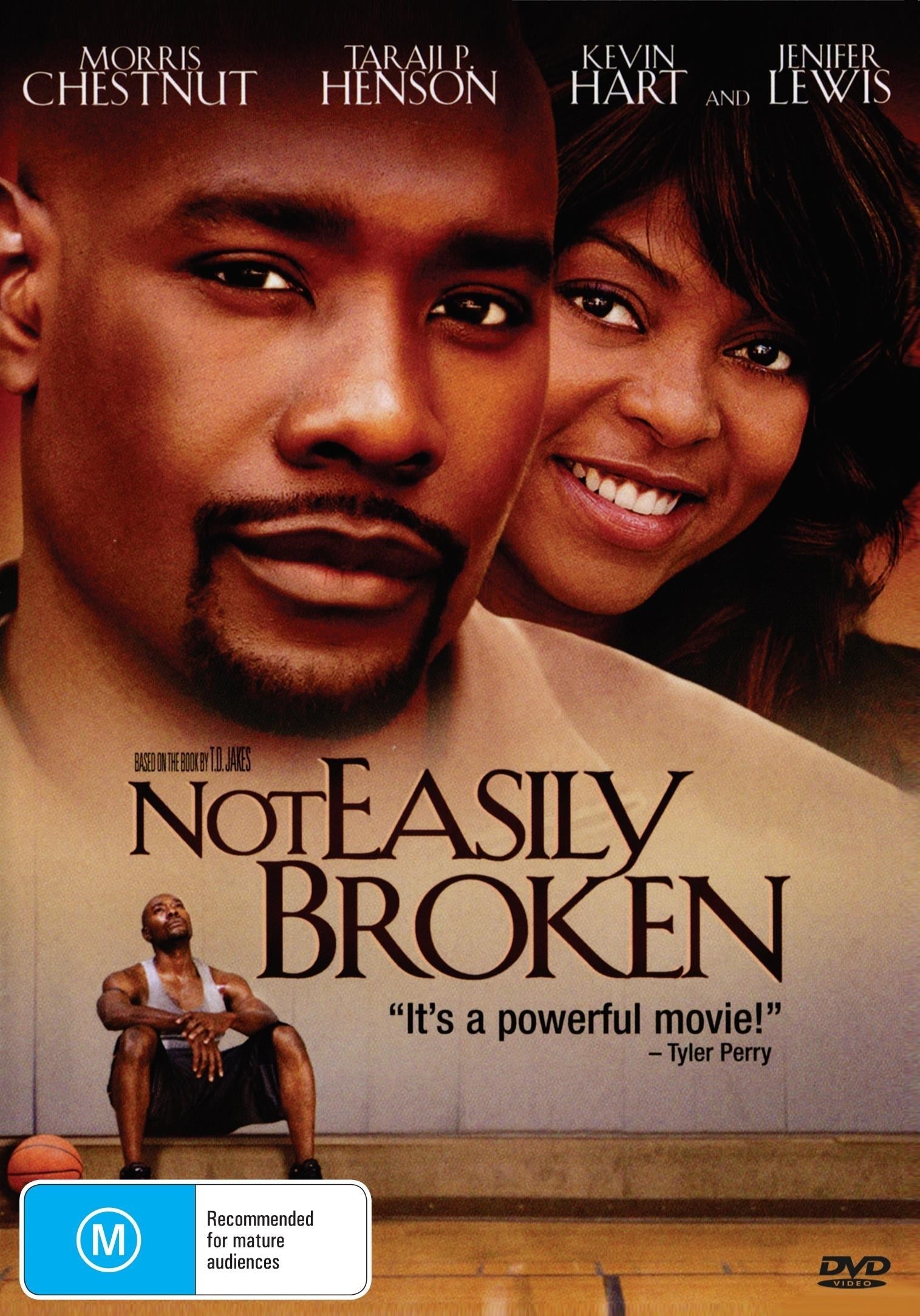 DVD cover of "Not Easily Broken" featuring Morris Chestnut and Taraji P. Henson, romance movie from Rare and Collectible DVDs.