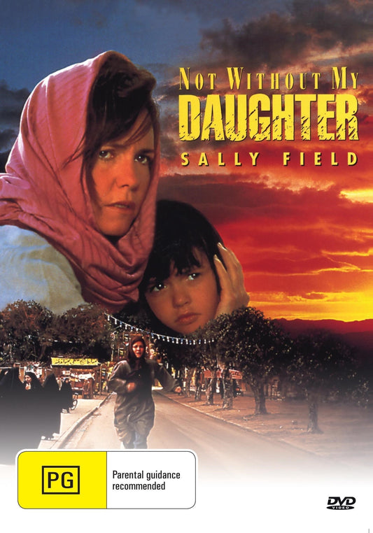 DVD of "Not Without My Daughter" thriller featuring Sally Field and Alfred Molina, displayed on a plain background.