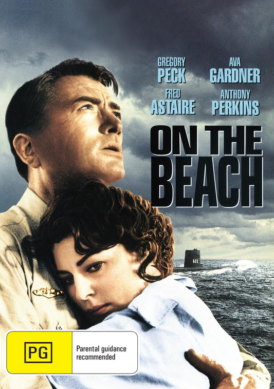 DVD cover of "On the Beach" drama featuring Gregory Peck and Ava Gardner, available from Rare and Collectible DVDs.