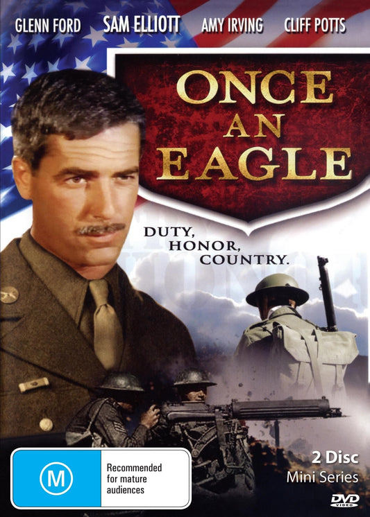 Western DVD "Once an Eagle" featuring Jim Davis and Lyn Thomas, displayed in a collectible case.