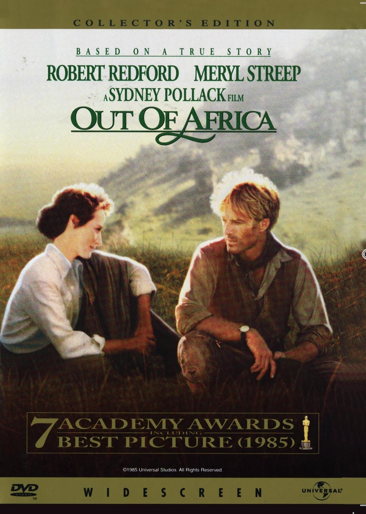 Out of Africa DVD featuring Meryl Streep and Robert Redford, romance film, collectible DVD from Rare and Collectible DVDs