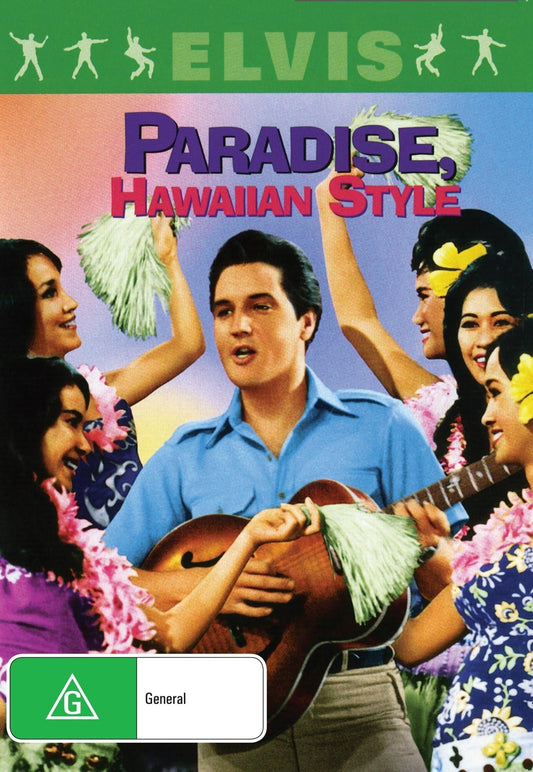 DVD of Paradise Hawaiian Style musical featuring Elvis Presley and Suzanna Leigh, showing the DVD case with cover art.
