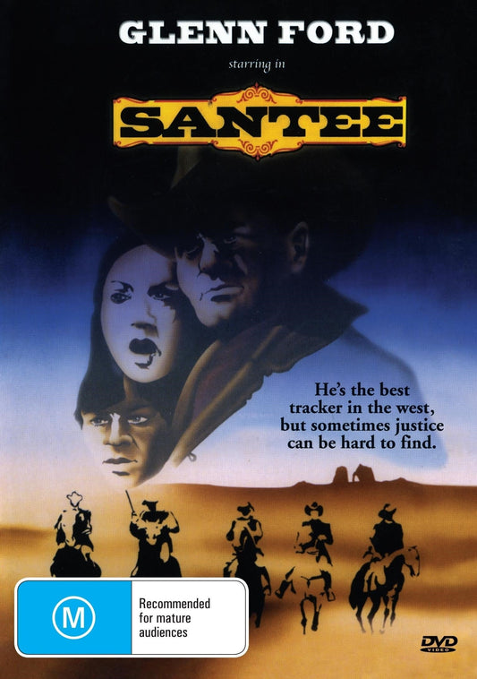 DVD cover of the drama film "Santee" starring Glenn Ford and Michael Burns, available from Rare and Collectible DVDs.
