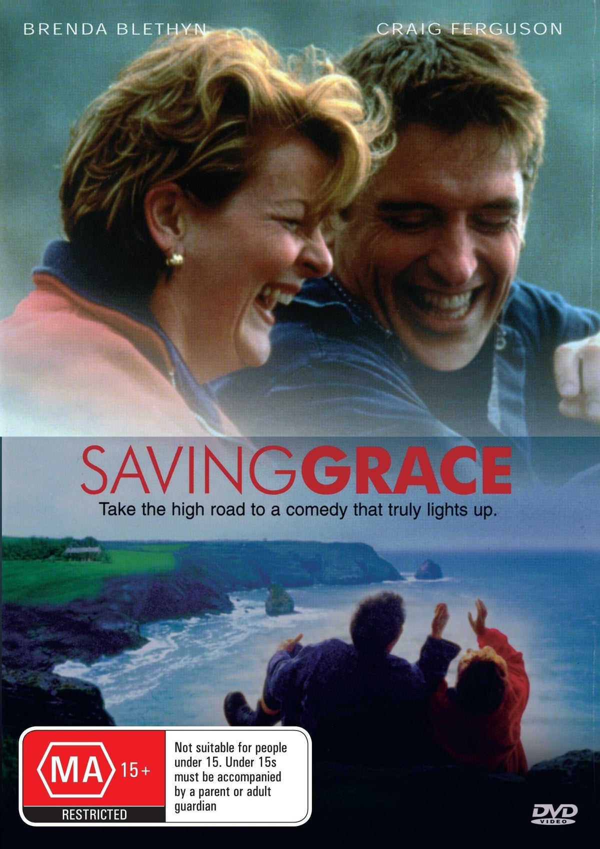 DVD cover image of the comedy film Saving Grace featuring Brenda Blethyn and Craig Ferguson, from rareandcollectibledvds.