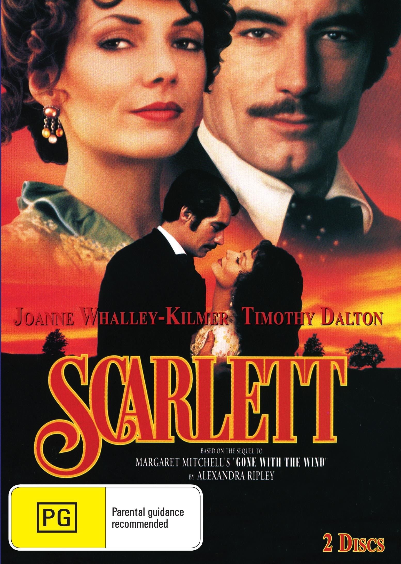Scarlett DVD drama featuring Joanne Whalley and Timothy Dalton, image of the rareandcollectibledvds release.