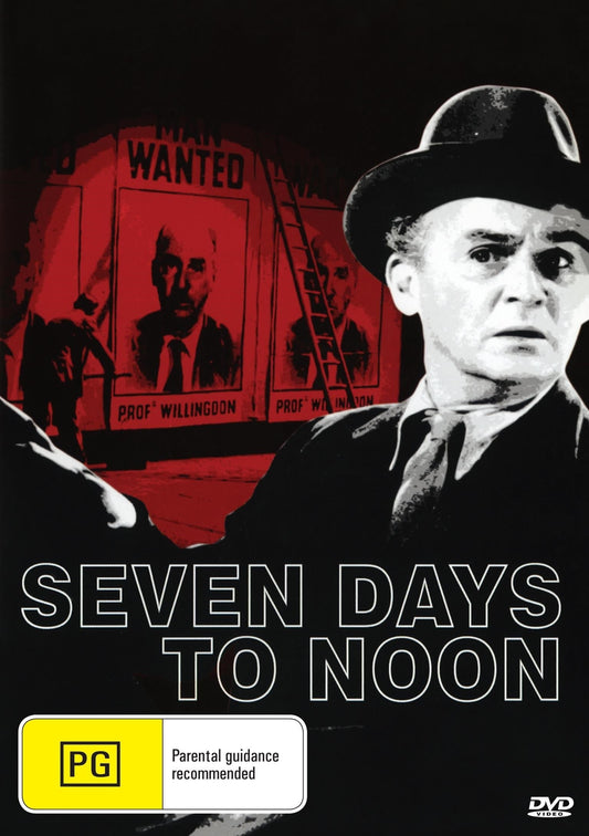 Seven Days To Noon DVD featuring Barry Jones and André Morell, a classic thriller with vintage film elements.