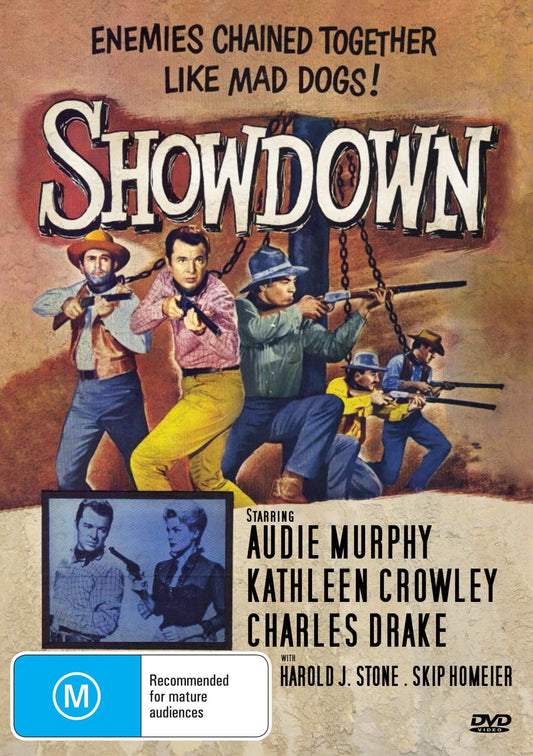 Western DVD "Showdown" starring Audie Murphy and Kathleen Crowley, released by RareandCollectibleDVDs, featuring movie cover art.