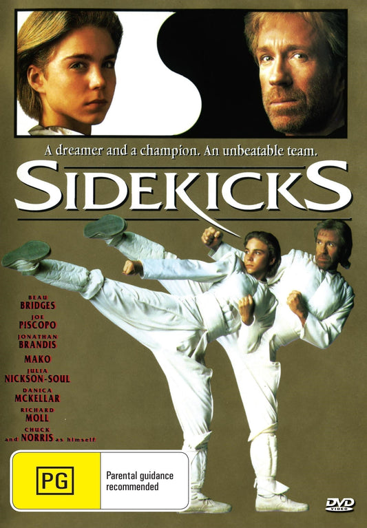 Sidekicks DVD featuring Chuck Norris and Beau Bridges, a comedy film, from rareandcollectibledvds.