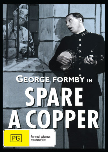 DVD cover of comedy film "Spare A Copper" featuring George Formby and Dorothy Hyson, from rareandcollectibledvds.