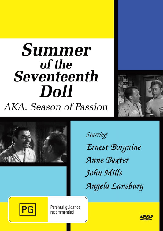 DVD cover of Summer of the Seventeenth Doll drama featuring Ernest Borgnine and Anne Baxter, from Rare and Collectible DVDs.