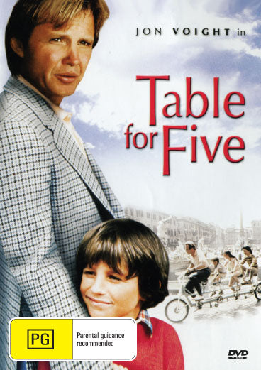 DVD cover of "Table For Five" featuring Jon Voight and Richard Crenna, a romantic drama available from RareAndCollectibleDVDs
