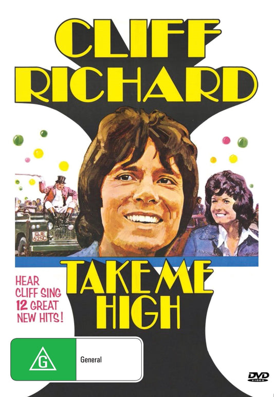 DVD cover of "Take Me High," a comedy starring Cliff Richard and Deborah Watling, from RareAndCollectibleDVDs.
