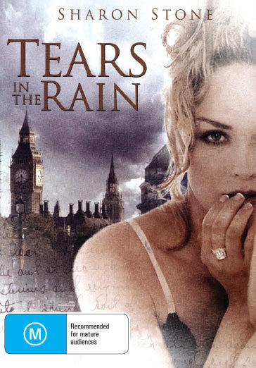DVD of Tears In The Rain drama featuring Sharon Stone and Christopher Cazenove, displayed with cover art and case.