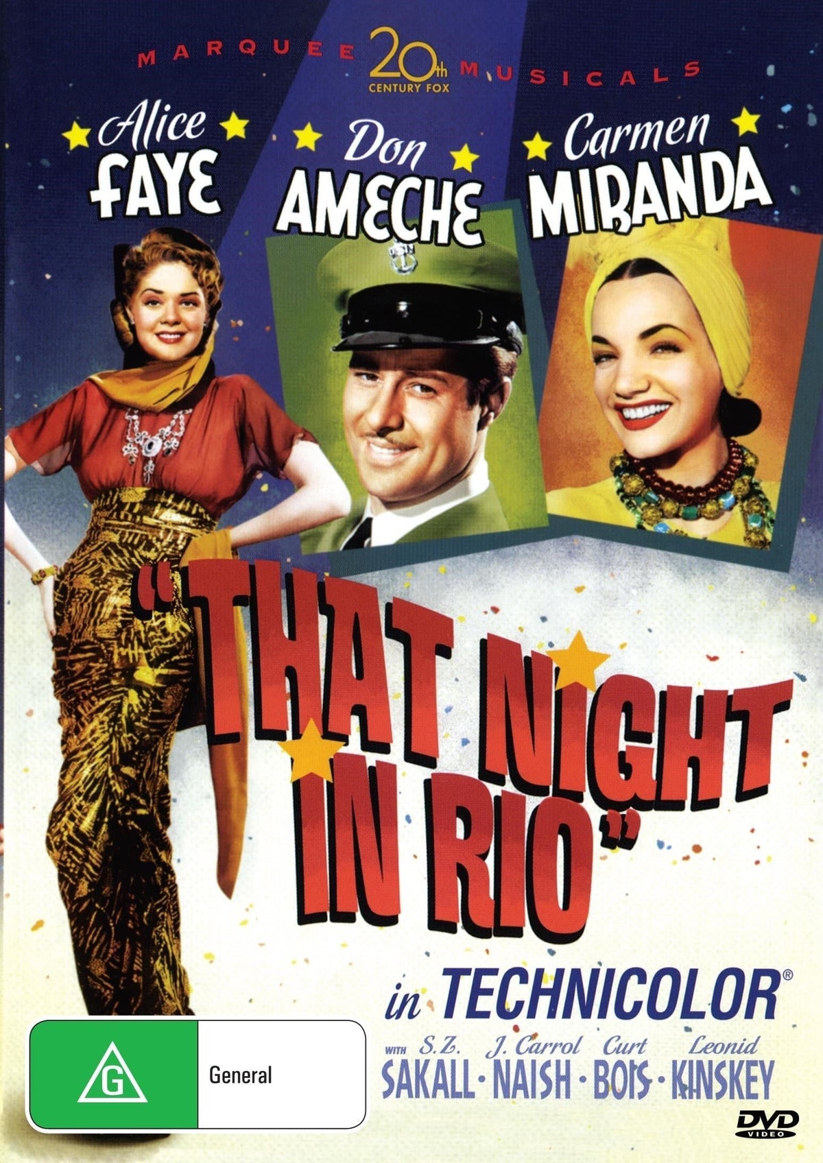 That Night In Rio DVD featuring Alice Faye and Don Ameche, comedy film in a collectible DVD case.