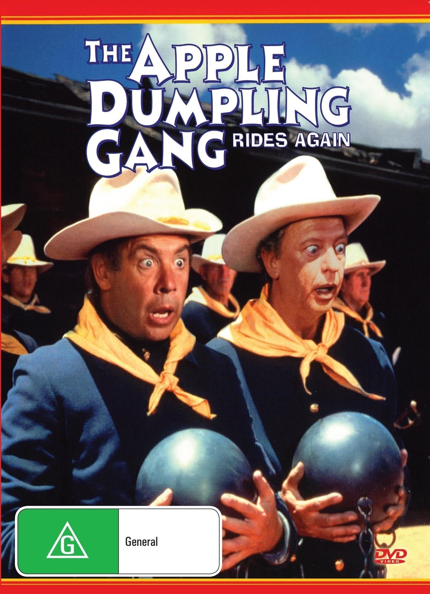 DVD cover for The Apple Dumpling Gang Rides Again featuring Tim Conway and Don Knotts, comedy movie from RareandCollectibleDVDs.