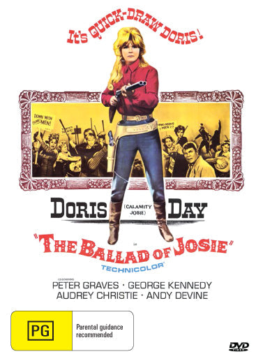 Western DVD featuring Doris Day and Peter Graves, The Ballad of Josie, displayed with cover art on a rareandcollectibledvds item.
