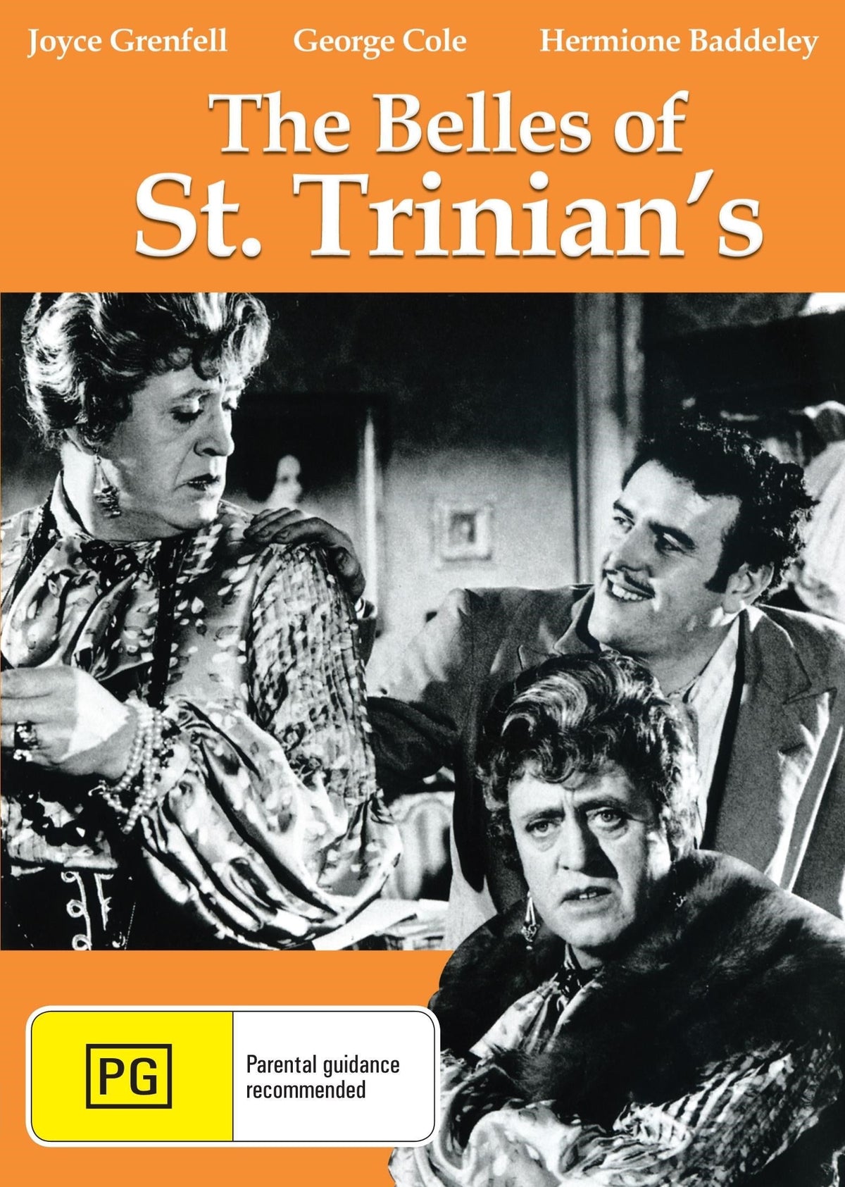 DVD cover of The Bells of St Trinian's comedy featuring Alastair Sim and Joyce Grenfell from RareAndCollectibleDVDs.
