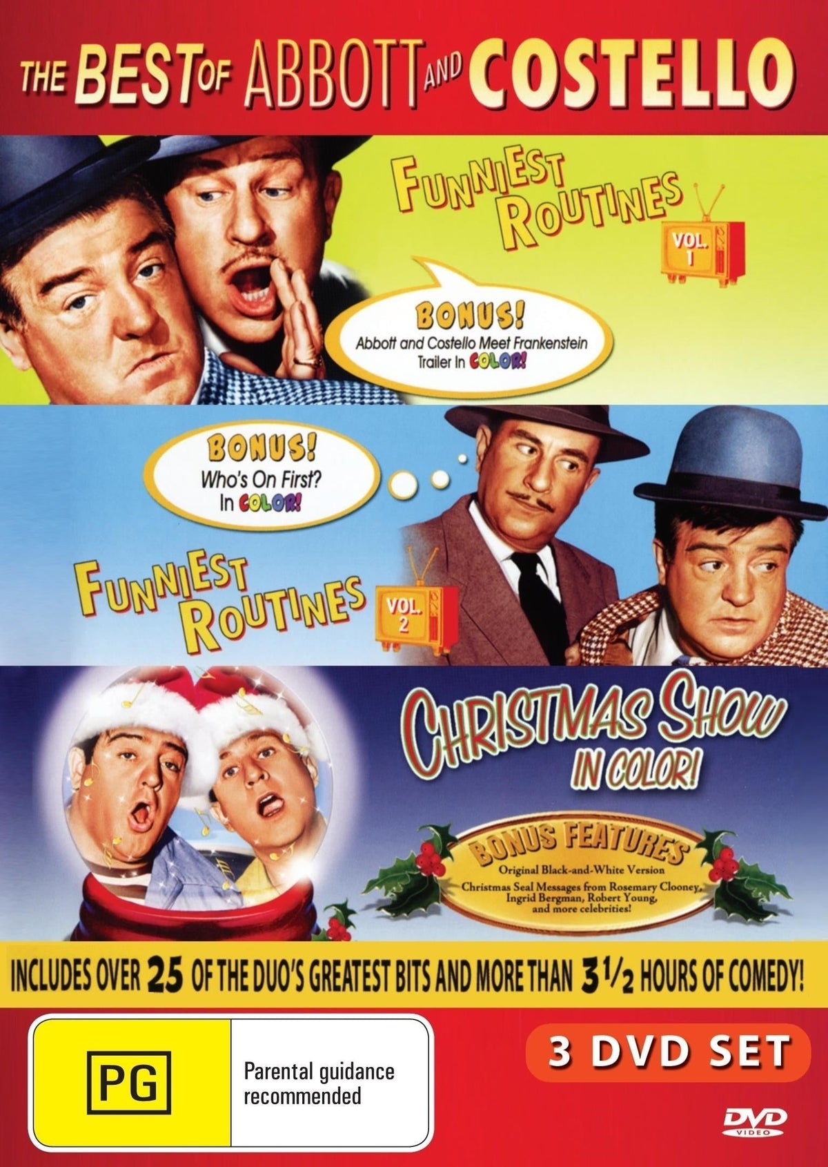DVD cover of The Best Of Abbott And Costello comedy with Bud Abbott and Lou Costello, featuring classic duo in vintage style.