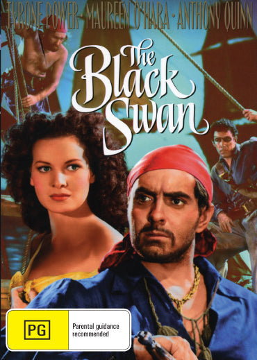 DVD cover of The Black Swan drama featuring Tyrone Power and Maureen O'Hara, from Rare and Collectible DVDs.