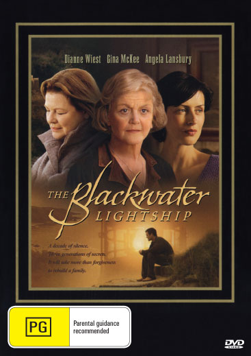 The Blackwater Lightship DVD drama featuring Dianne Wiest and Gina McKee, showing the DVD case with cover art and title.