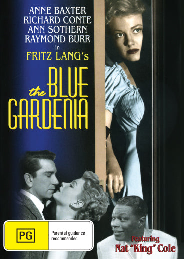 DVD of The Blue Gardenia featuring crime drama with Anne Baxter and Richard Conte, from rareandcollectibledvds.